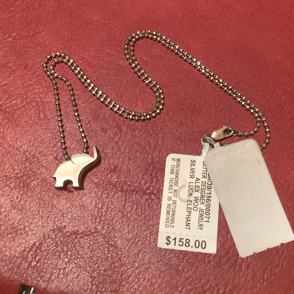 Silver Elephant Pendant Necklace